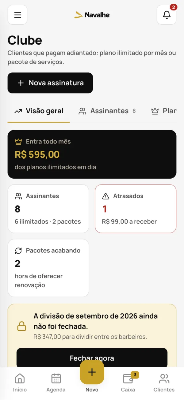 Clube de assinatura: quanto entra todo mês, assinantes e atrasados